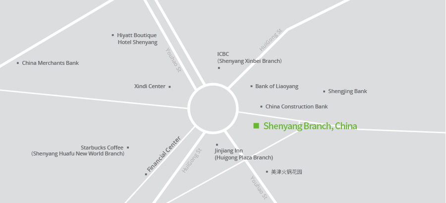 Map of Shenyang local corporation in China